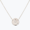 Signature white diamond white gold initial necklace