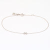 Lexicon white diamond sterling silver initial bracelet