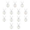 Insignia Icon white diamond sterling silver initial necklace