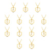 NXT Insignia Icon white diamond yellow gold plated initial necklace