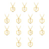 Insignia Icon white diamond yellow gold initial necklace