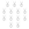 Insignia white diamond white gold initial necklace