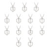 Insignia white diamond sterling silver initial necklace