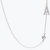 Lexicon white diamond sterling silver initial necklace